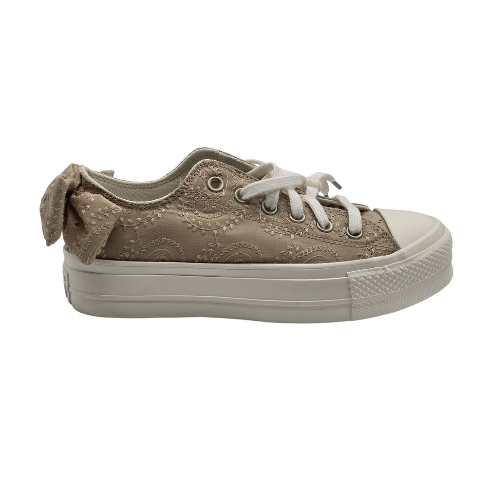 Converse Chuck Taylor All Star Lift Bow Womens 7.5 Nutty Granola A10246C NWOB